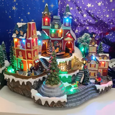 Villaggio di Natale Luminoso grande