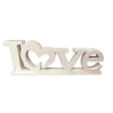 Scritta LOVE in legno decorativa San Valentino